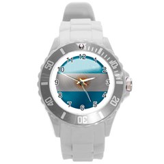 Argentina Flag Country Nation Round Plastic Sport Watch (l) by Sapixe