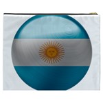 Argentina Flag Country Nation Cosmetic Bag (XXXL) Back