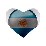 Argentina Flag Country Nation Standard 16  Premium Heart Shape Cushions Front