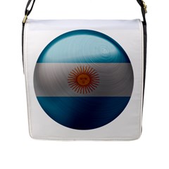 Argentina Flag Country Nation Flap Closure Messenger Bag (l) by Sapixe