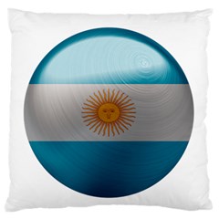 Argentina Flag Country Nation Large Flano Cushion Case (one Side) by Sapixe