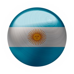 Argentina Flag Country Nation Wooden Puzzle Round by Sapixe