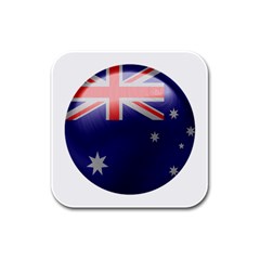 Australia Flag Country National Rubber Square Coaster (4 Pack) 