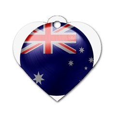 Australia Flag Country National Dog Tag Heart (one Side) by Sapixe