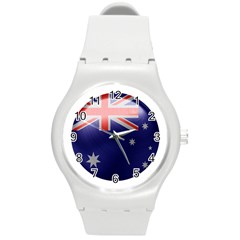 Australia Flag Country National Round Plastic Sport Watch (m) by Sapixe