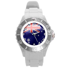 Australia Flag Country National Round Plastic Sport Watch (l) by Sapixe