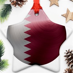 Qatar Flag Country Nation National Ornament (star) by Sapixe