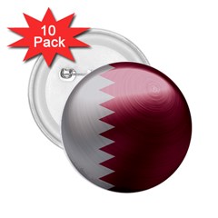 Qatar Flag Country Nation National 2 25  Buttons (10 Pack)  by Sapixe