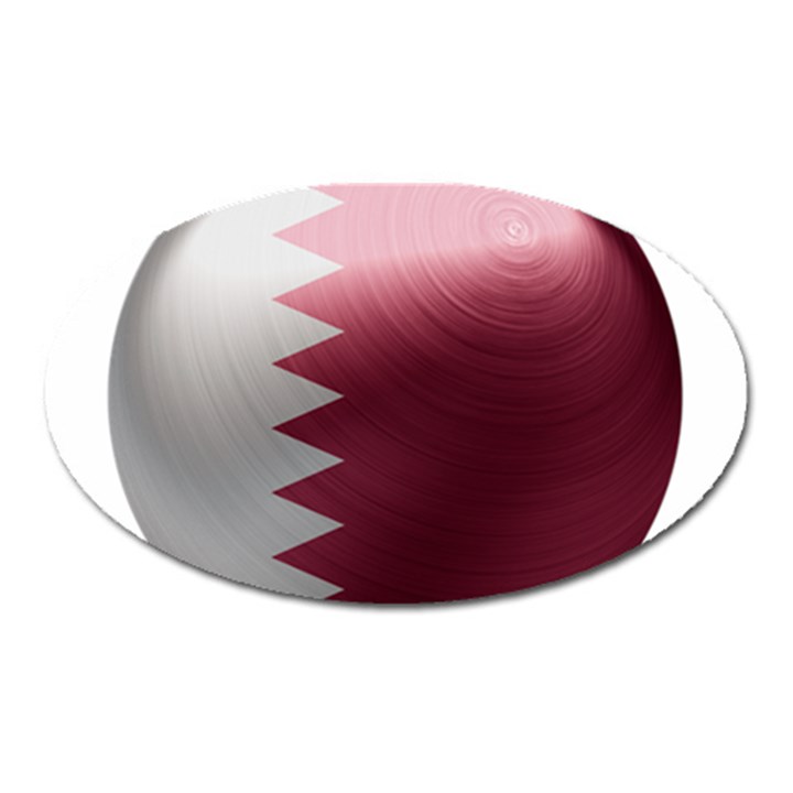 Qatar Flag Country Nation National Oval Magnet