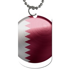 Qatar Flag Country Nation National Dog Tag (one Side) by Sapixe