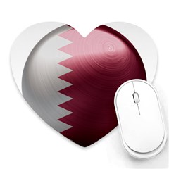 Qatar Flag Country Nation National Heart Mousepads