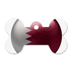 Qatar Flag Country Nation National Dog Tag Bone (one Side) by Sapixe