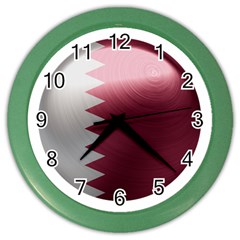 Qatar Flag Country Nation National Color Wall Clock by Sapixe