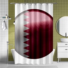 Qatar Flag Country Nation National Shower Curtain 48  X 72  (small)  by Sapixe