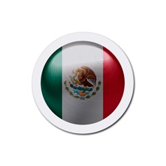 Mexico Flag Country National Rubber Coaster (round)  by Sapixe