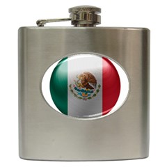 Mexico Flag Country National Hip Flask (6 Oz) by Sapixe