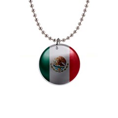 Mexico Flag Country National 1  Button Necklace by Sapixe