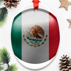 Mexico Flag Country National Oval Ornament (two Sides) by Sapixe