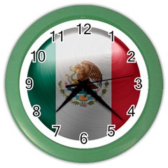 Mexico Flag Country National Color Wall Clock by Sapixe