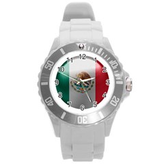 Mexico Flag Country National Round Plastic Sport Watch (l) by Sapixe