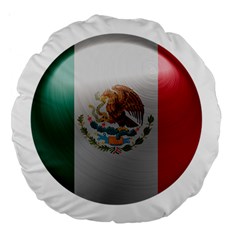 Mexico Flag Country National Large 18  Premium Flano Round Cushions by Sapixe