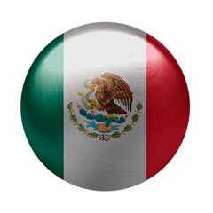 Mexico Flag Country National Wooden Bottle Opener (round) by Sapixe