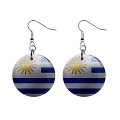 Uruguay Flag Country Symbol Nation Mini Button Earrings by Sapixe