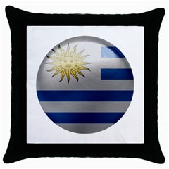 Uruguay Flag Country Symbol Nation Throw Pillow Case (black) by Sapixe