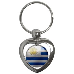 Uruguay Flag Country Symbol Nation Key Chain (heart) by Sapixe