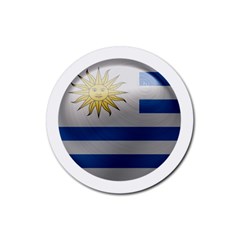 Uruguay Flag Country Symbol Nation Rubber Round Coaster (4 Pack)  by Sapixe