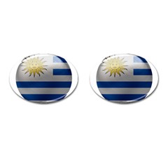 Uruguay Flag Country Symbol Nation Cufflinks (oval)