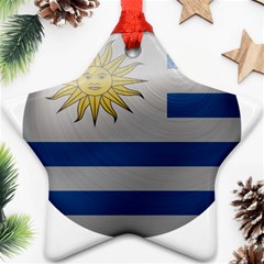 Uruguay Flag Country Symbol Nation Star Ornament (two Sides) by Sapixe