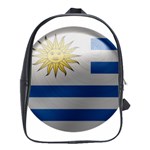 Uruguay Flag Country Symbol Nation School Bag (Large) Front