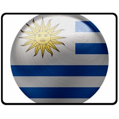 Uruguay Flag Country Symbol Nation Fleece Blanket (medium)  by Sapixe