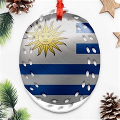 Uruguay Flag Country Symbol Nation Ornament (oval Filigree) by Sapixe