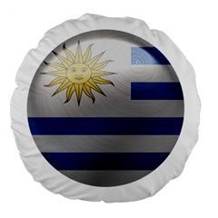 Uruguay Flag Country Symbol Nation Large 18  Premium Flano Round Cushions by Sapixe