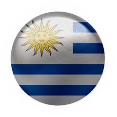 Uruguay Flag Country Symbol Nation Wooden Bottle Opener (round) by Sapixe