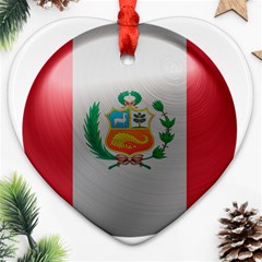 Peru Flag Country Symbol Nation Ornament (heart)