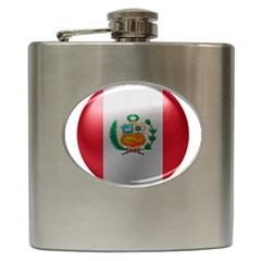 Peru Flag Country Symbol Nation Hip Flask (6 Oz) by Sapixe