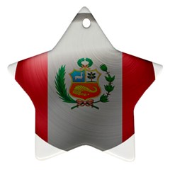 Peru Flag Country Symbol Nation Star Ornament (two Sides) by Sapixe