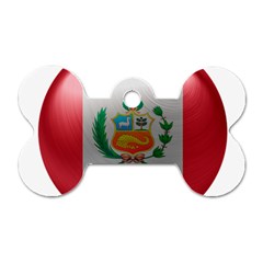 Peru Flag Country Symbol Nation Dog Tag Bone (one Side) by Sapixe