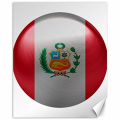 Peru Flag Country Symbol Nation Canvas 11  X 14  by Sapixe