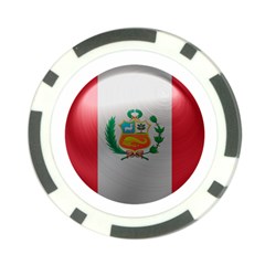 Peru Flag Country Symbol Nation Poker Chip Card Guard (10 Pack) by Sapixe