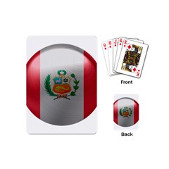 Peru Flag Country Symbol Nation Playing Cards Single Design (mini) by Sapixe