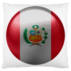 Peru Flag Country Symbol Nation Large Cushion Case (one Side) by Sapixe