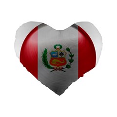 Peru Flag Country Symbol Nation Standard 16  Premium Heart Shape Cushions by Sapixe