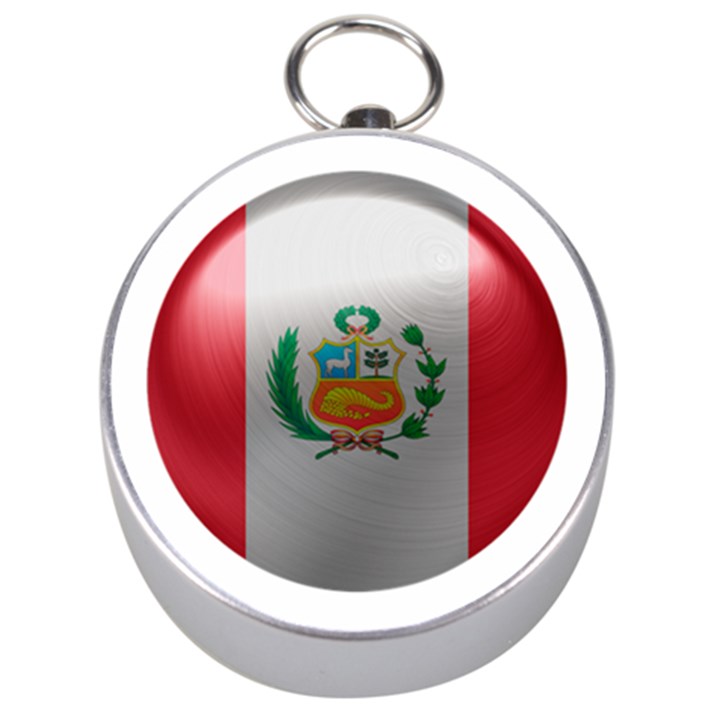 Peru Flag Country Symbol Nation Silver Compasses