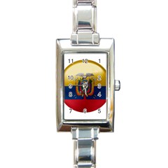 Ecuador Flag Ecuadorian Country Rectangle Italian Charm Watch by Sapixe