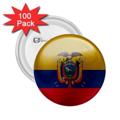 Ecuador Flag Ecuadorian Country 2 25  Buttons (100 Pack)  by Sapixe