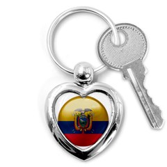 Ecuador Flag Ecuadorian Country Key Chain (heart) by Sapixe